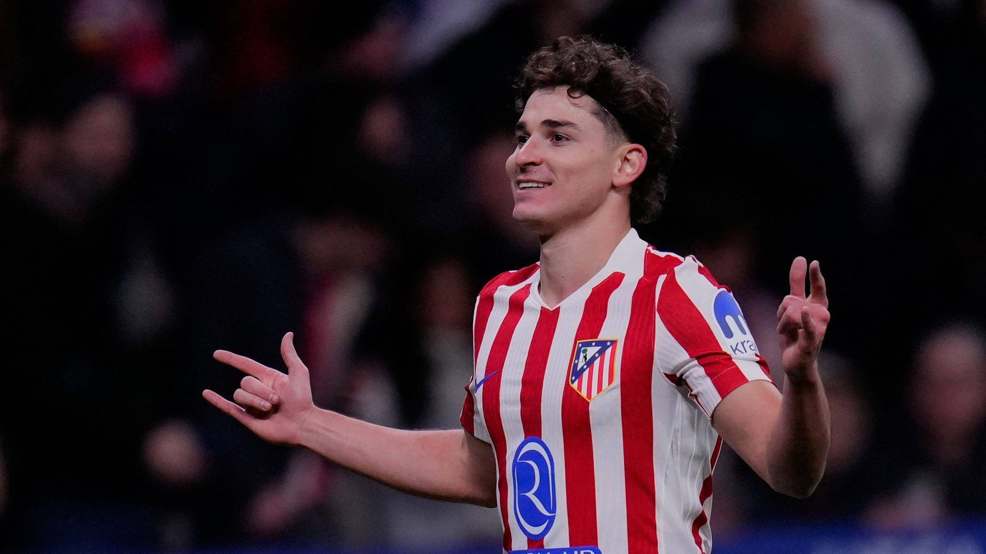 Julián Álvarez celebrando un gol con el Atlético de Madrid Julián Álvarez celebrando un gol con el Atlético de Madrid