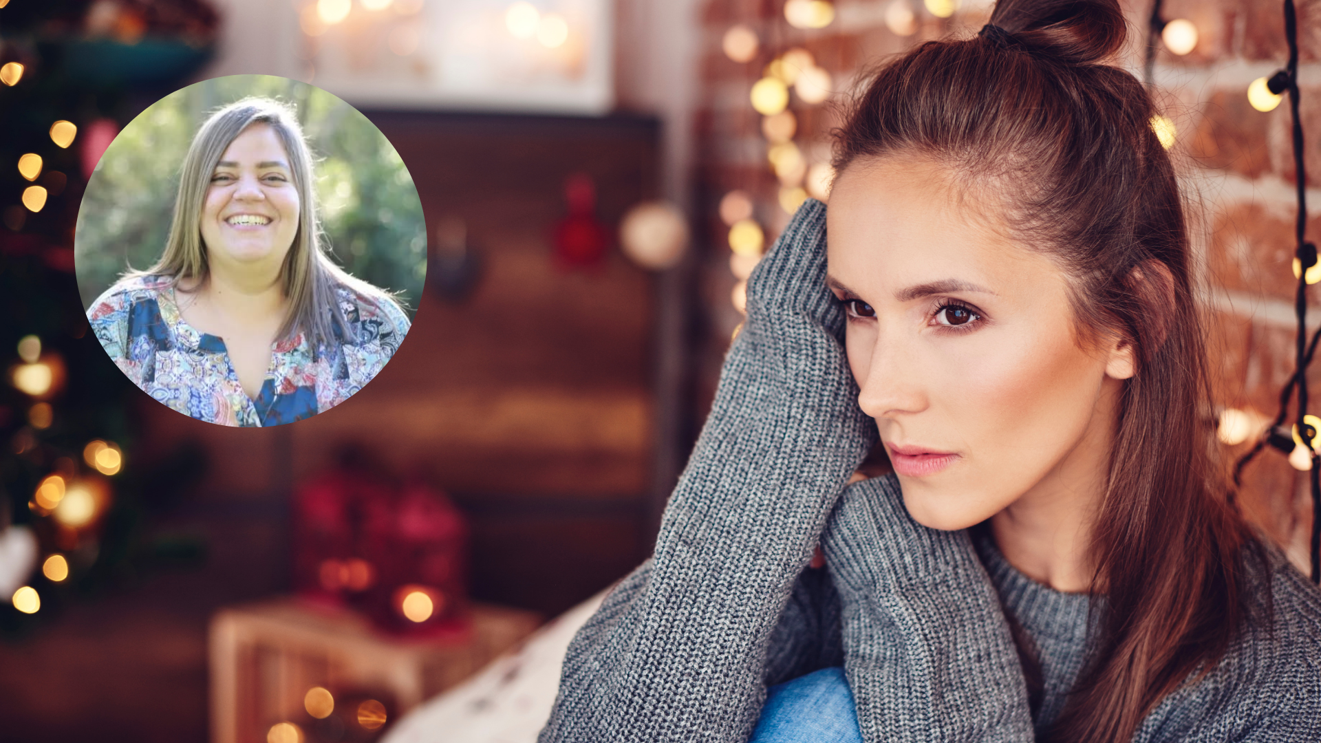 Una chica preocupada en Navidad y la psicóloga Cristina Castro Una chica preocupada en Navidad y la psicóloga Cristina Castro