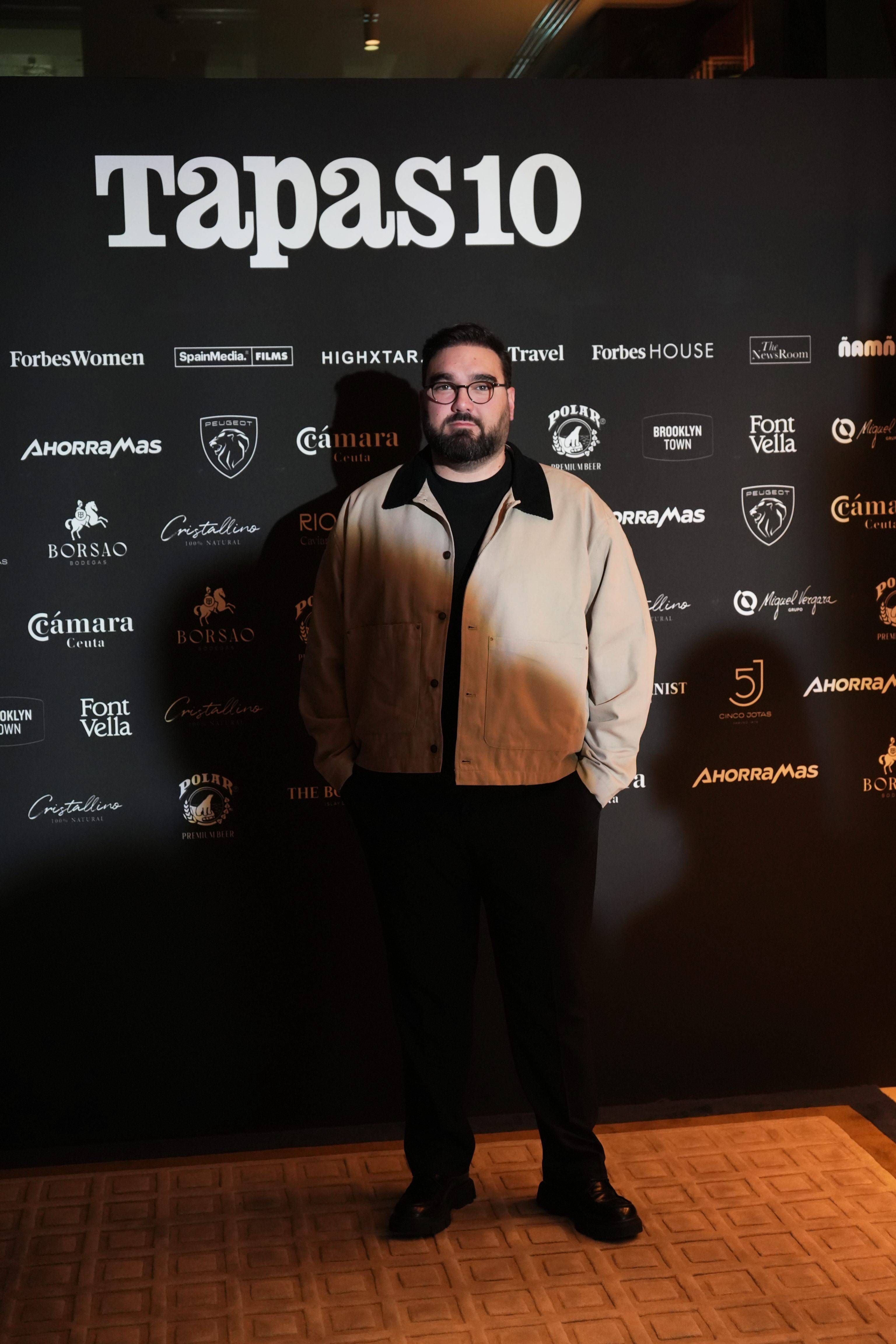 Benja Serra, en la alfombra roja del décimo aniversario de Tapas Magazine