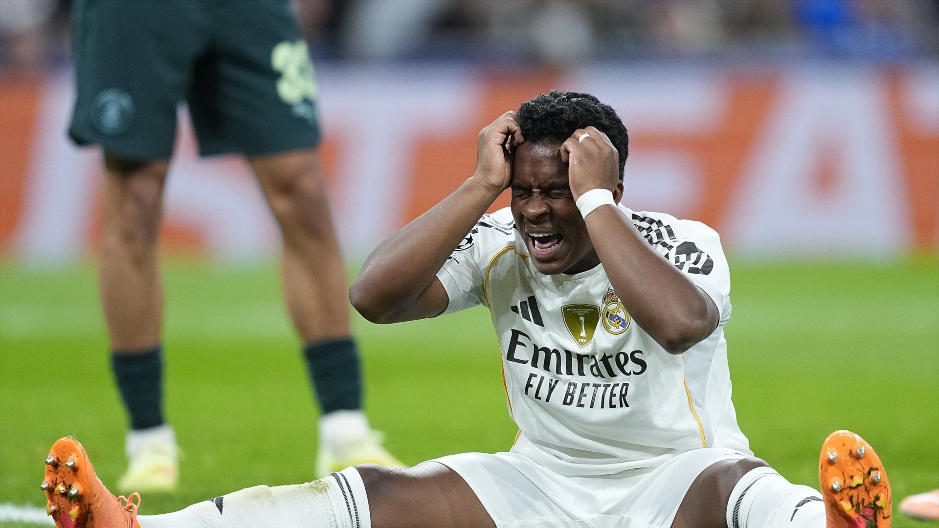 Endrick se lamenta en el Real Madrid - Manchester City Endrick se lamenta en el Real Madrid - Manchester City