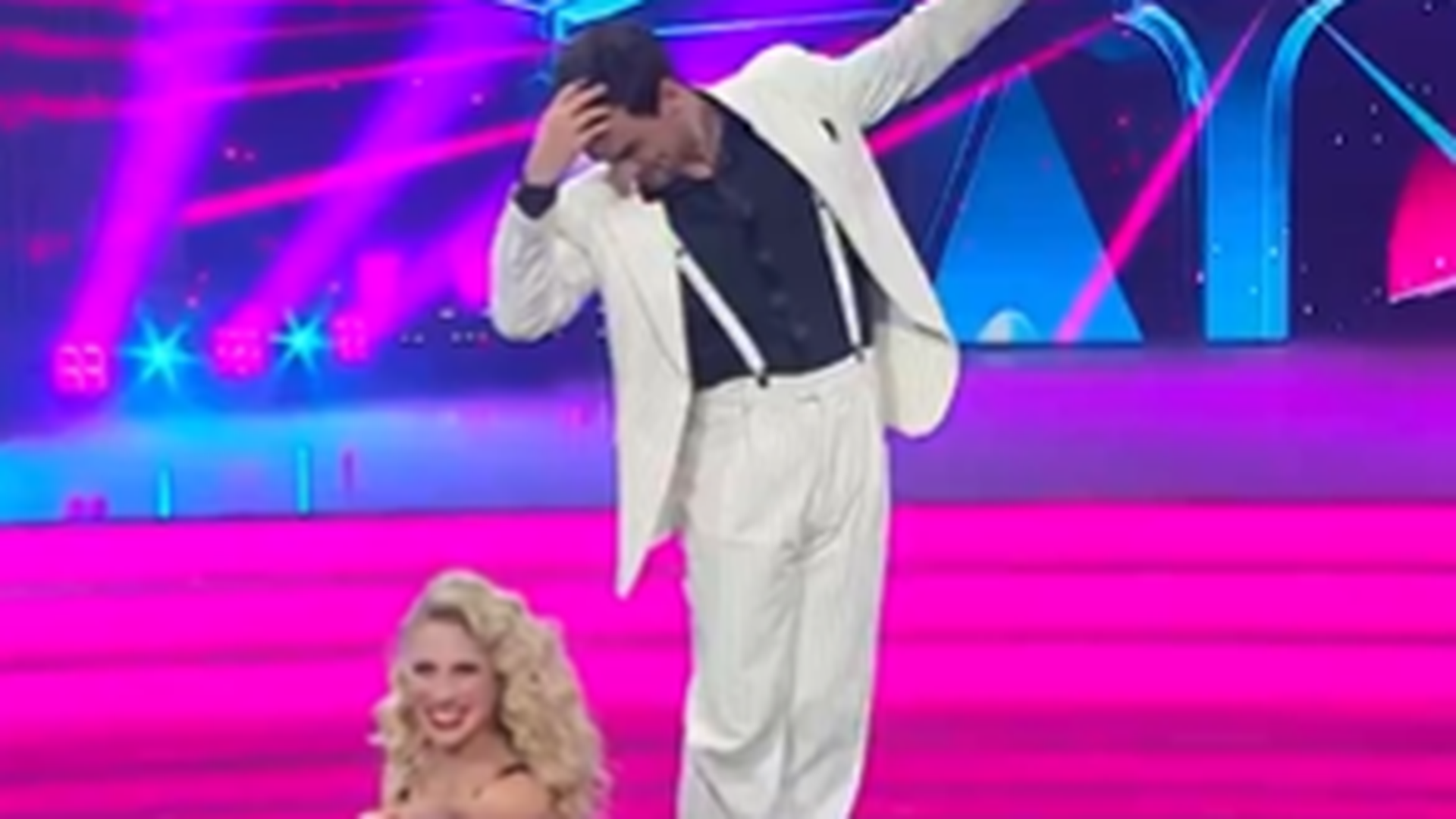 Fabio Fognini en el concurso de baile Fabio Fognini en el concurso de baile