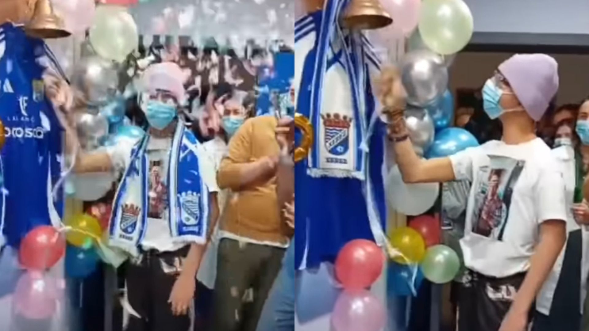 Hugo ha tocado la campana en el Hospital de Jerez, Cádiz