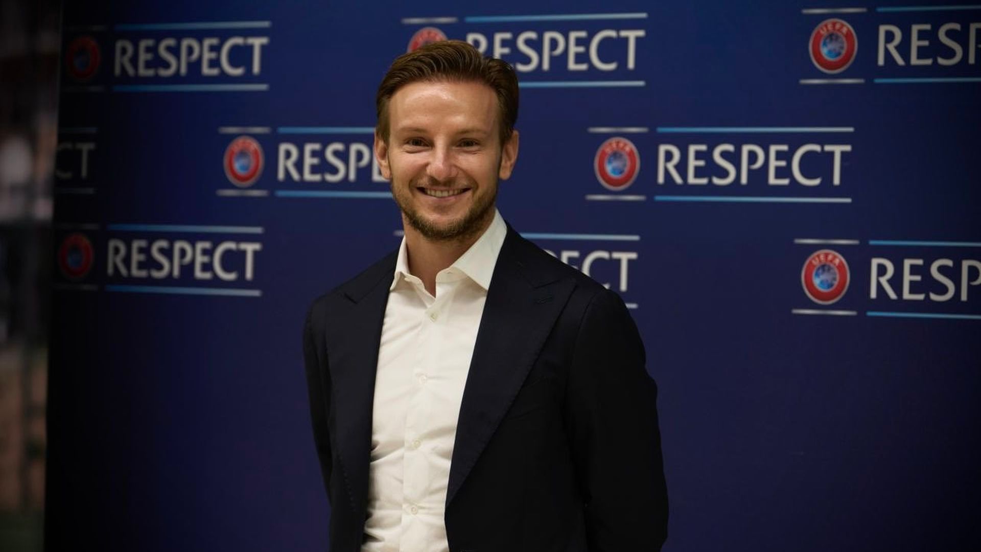 Ivan Rakitic, durante un acto de la UEFA. Ivan Rakitic, durante un acto de la UEFA.