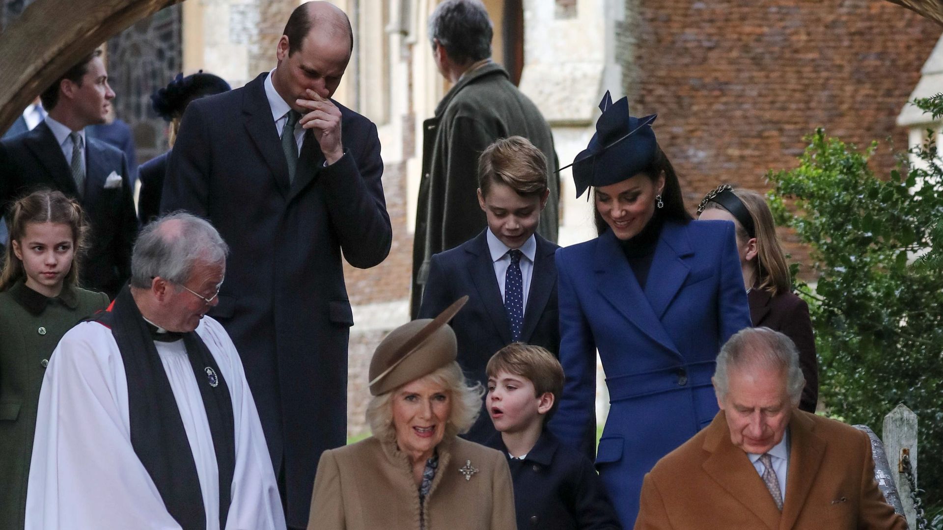 La familia real británica en Sandringham.