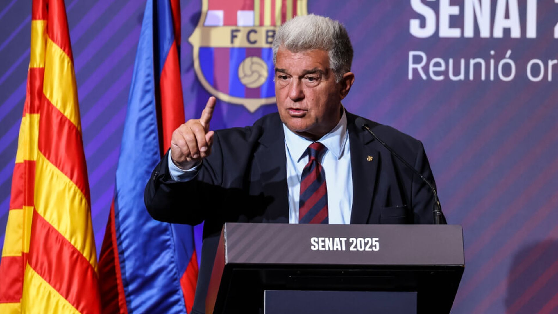 Laporta en una asamblea