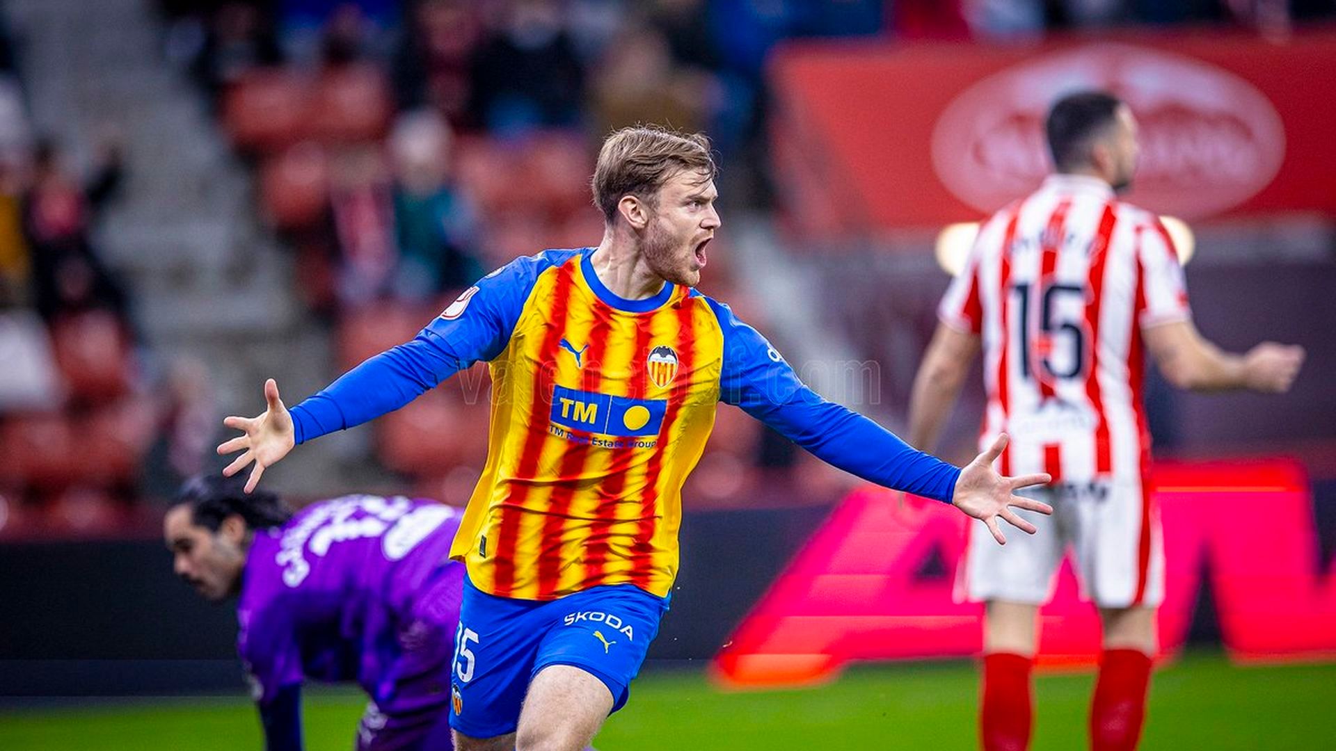 Lucas Beltrán celebra su gol ante el Sporting