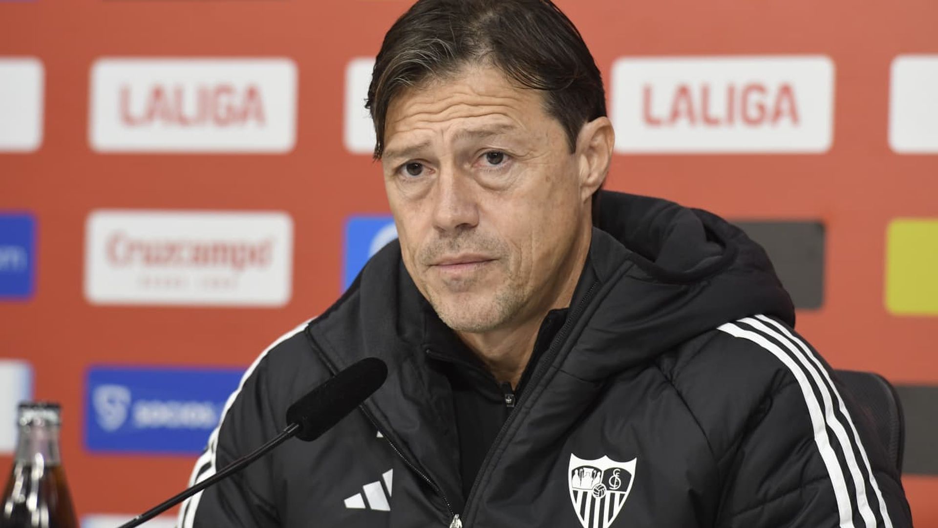 Matías Almeyda, en la rueda de prensa previa al Alavés-Sevilla de Copa