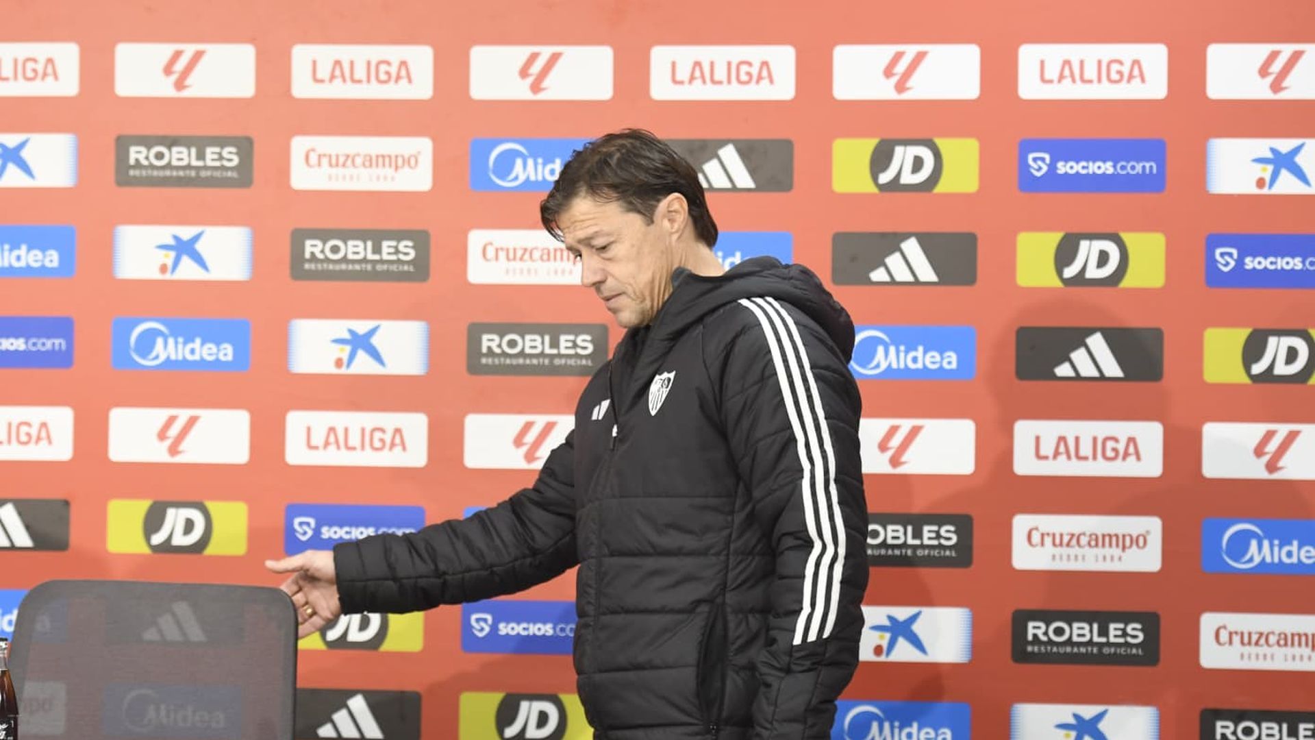 Matías Almeyda, en la rueda de prensa previa al Alavés-Sevilla de Copa Matías Almeyda, en la rueda de prensa previa al Alavés-Sevilla de Copa