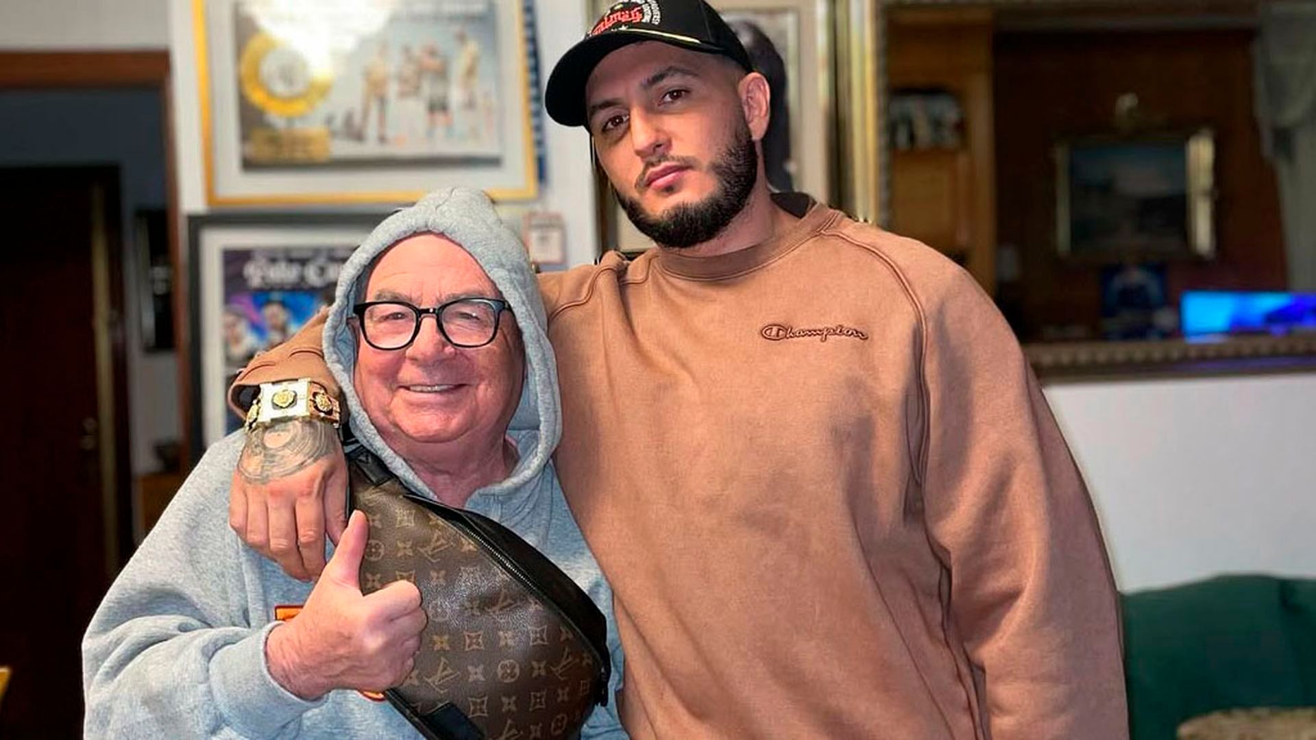 Omar Montes y su abuelo Rodolfo Omar Montes y su abuelo Rodolfo