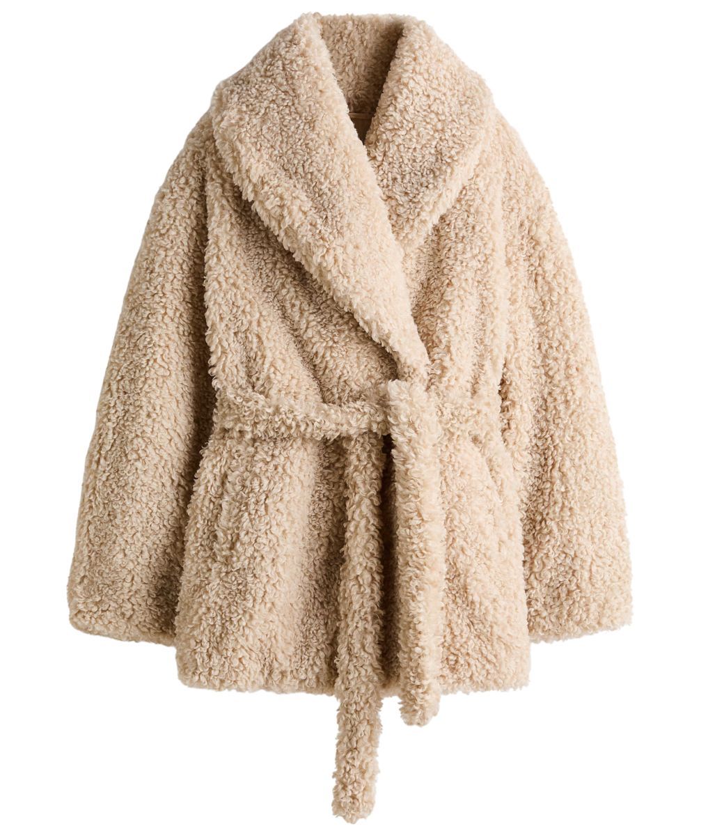 Abrigo efecto borreguito – H&M