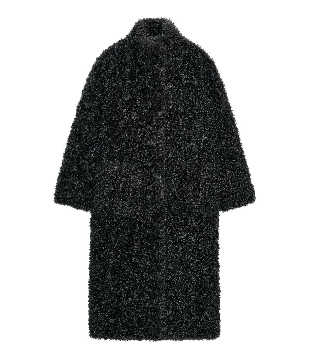 Abrigo largo de borreguillo ZW Collection – Zara