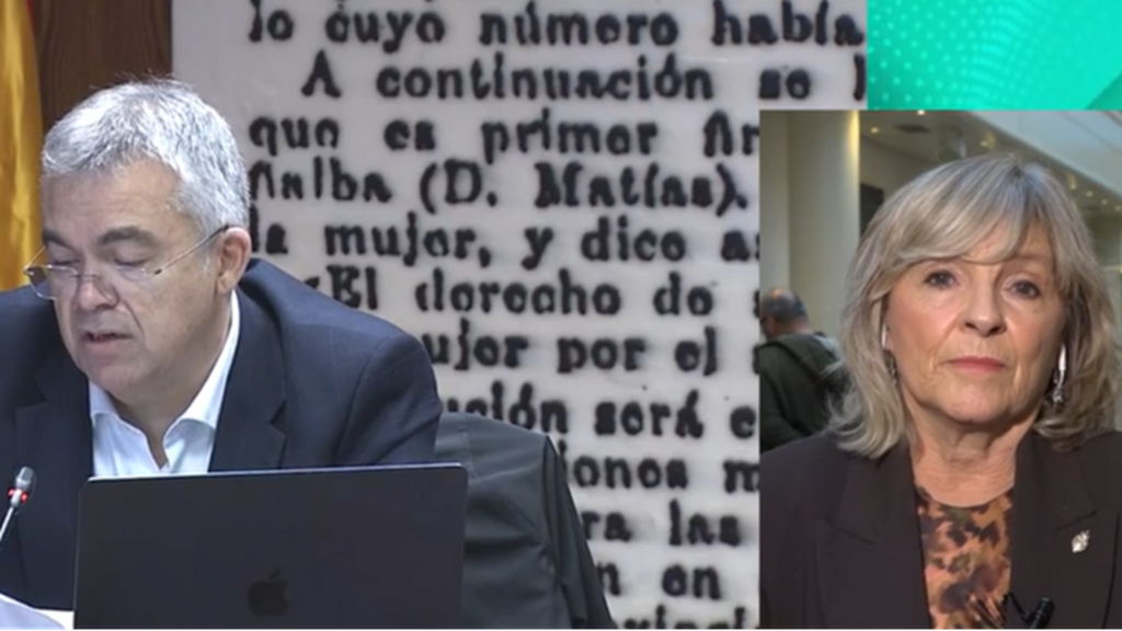 María Caballero, senadora de UPN, tras la comparecencia de Santos Cerdán: "Ha intentado desestabilizarme preguntándome por ETA"