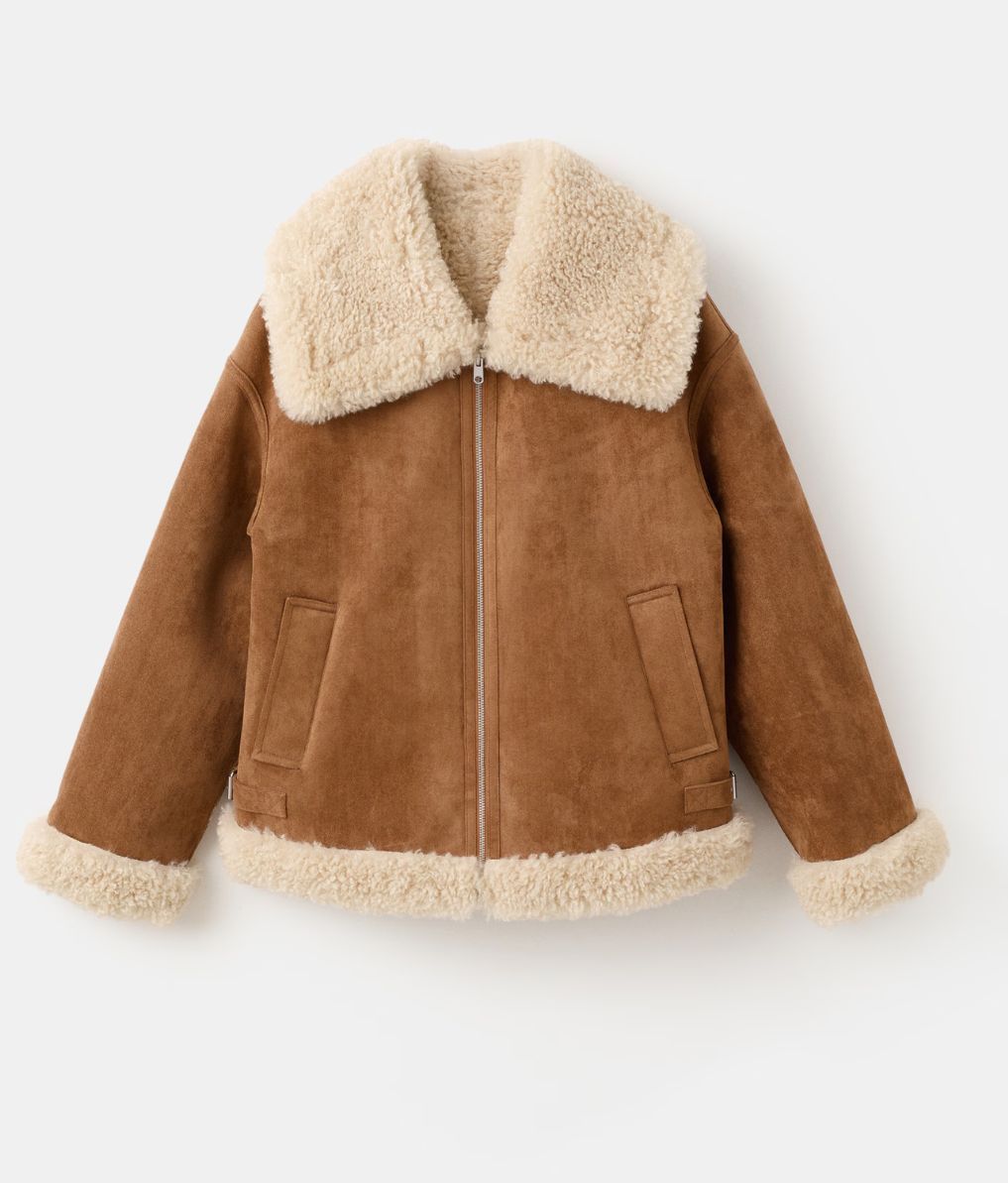 Chaqueta doble faz de borreguito – Mango