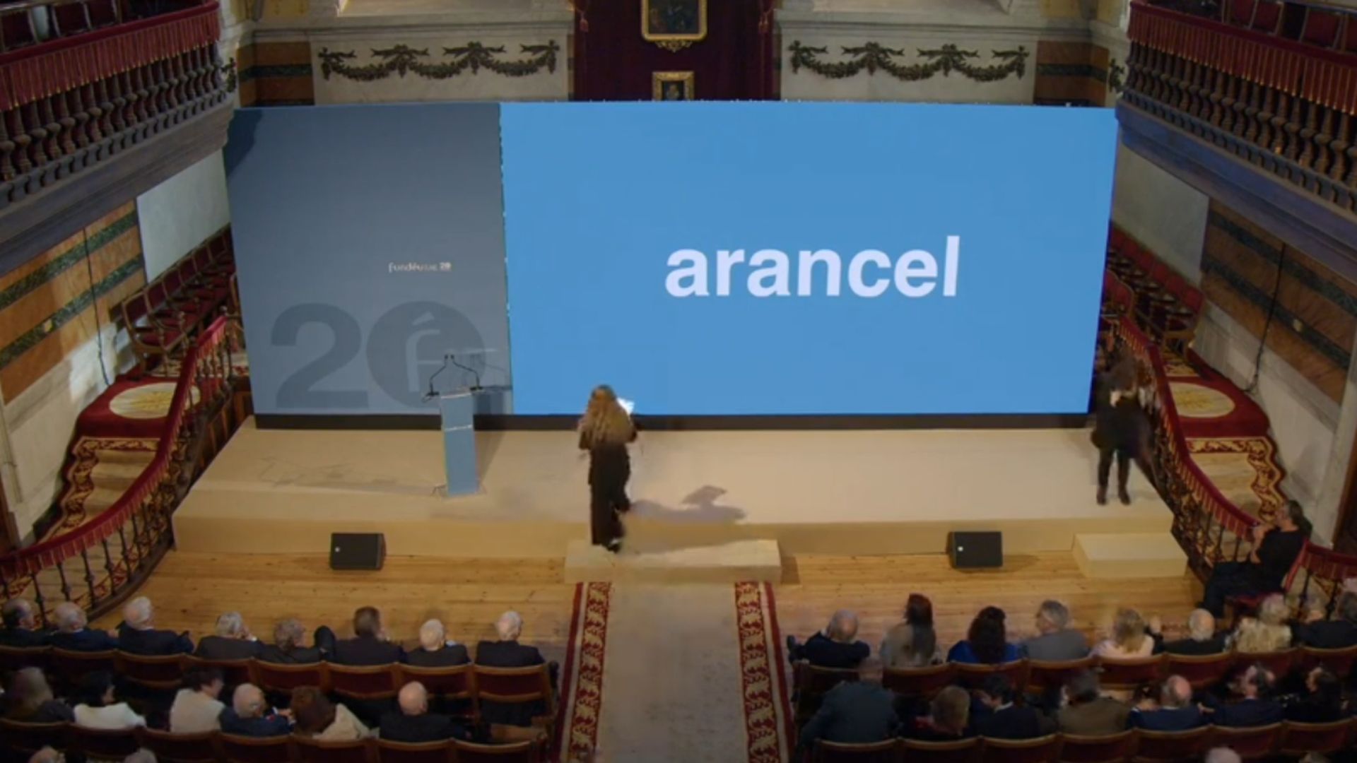 El actor de la FundéuRAE donde se ha anunciado la palabra del año 2025. El actor de la FundéuRAE donde se ha anunciado la palabra del año 2025.