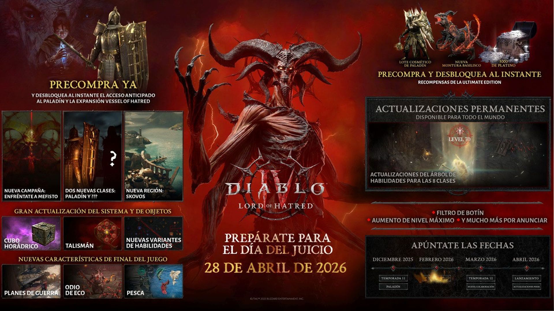 El contenido de Diablo IV: Lord of Hatred