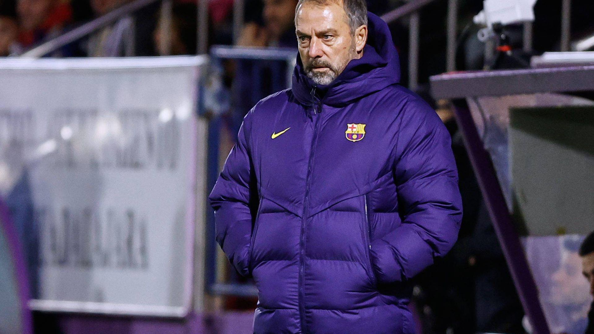 Hansi Flick durante el partido contra el Guadalajara