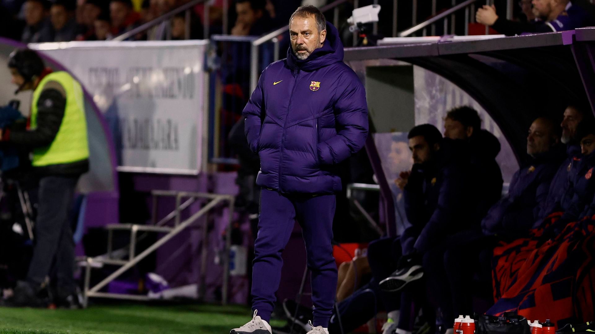 Hansi Flick en el partido de Copa del Rey