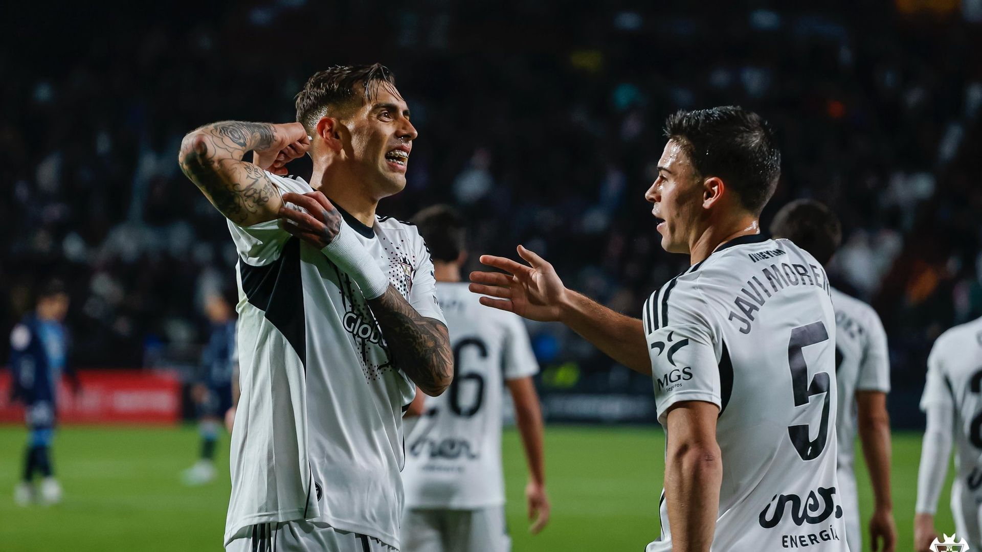 Jefté celebra su gol al Celta