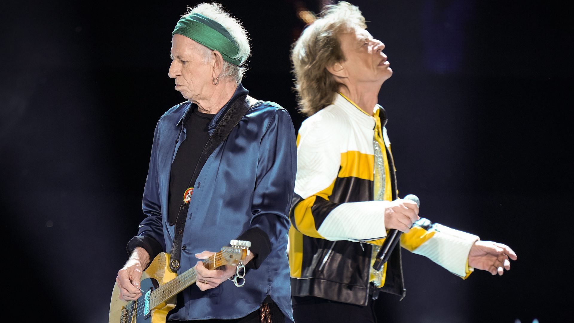 Keith Richards y Mick Jagger en un concierto de 2024 Keith Richards y Mick Jagger en un concierto de 2024