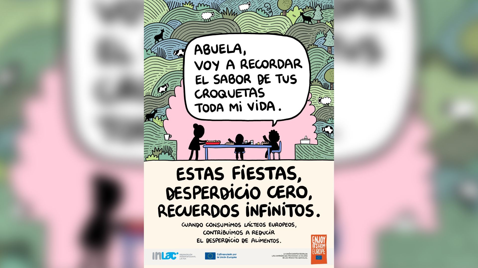 La colaboración del artista 72kilos con la campaña “Cuenta con los lácteos europeos”