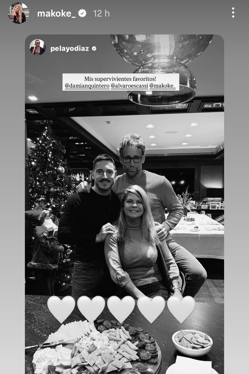 La foto que ha hecho Pelayo Díaz de la comida de reencuentro de los amigos de 'Supervivientes'