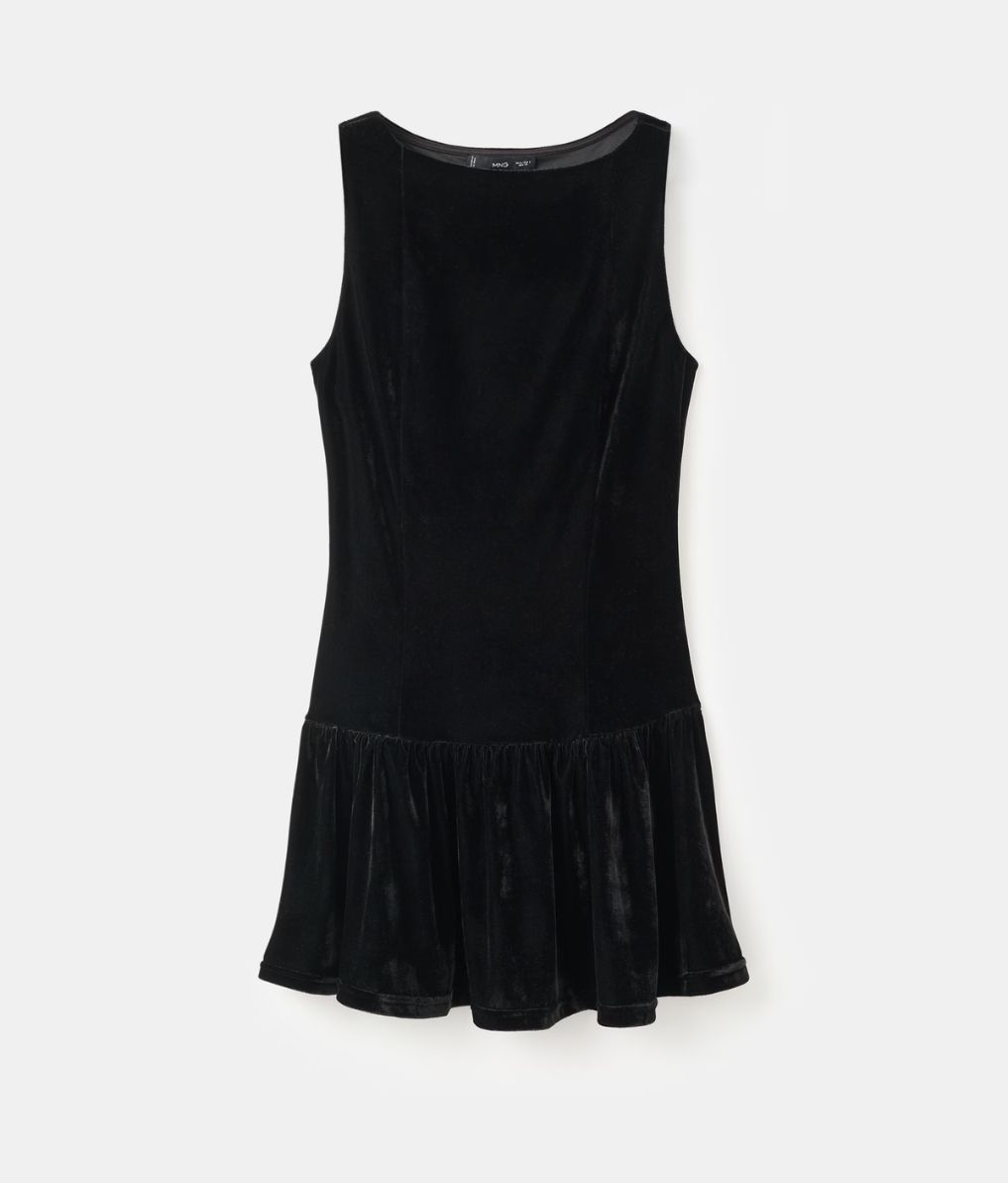Vestido de terciopelo entallado – Mango