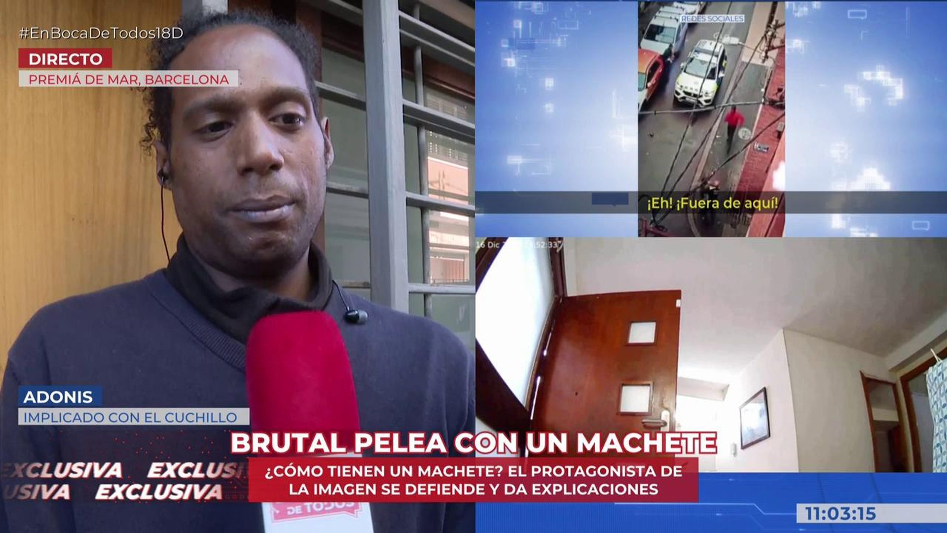 Adonis muestra las cámaras de seguridad de su propia vivienda