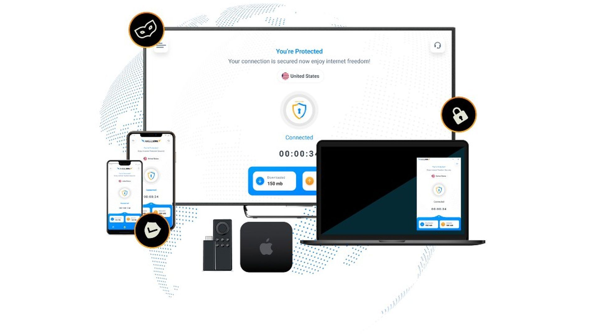 AngelVPN - práctica, rápida y para un uso diario sin complicaciones