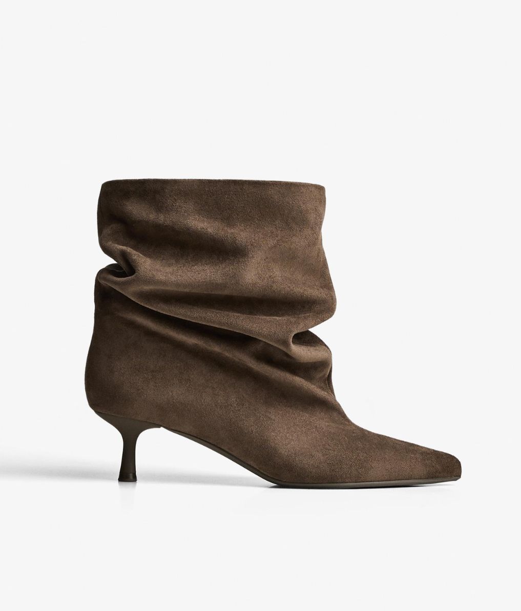 Botín slouchy con tacón kitten – Bershka