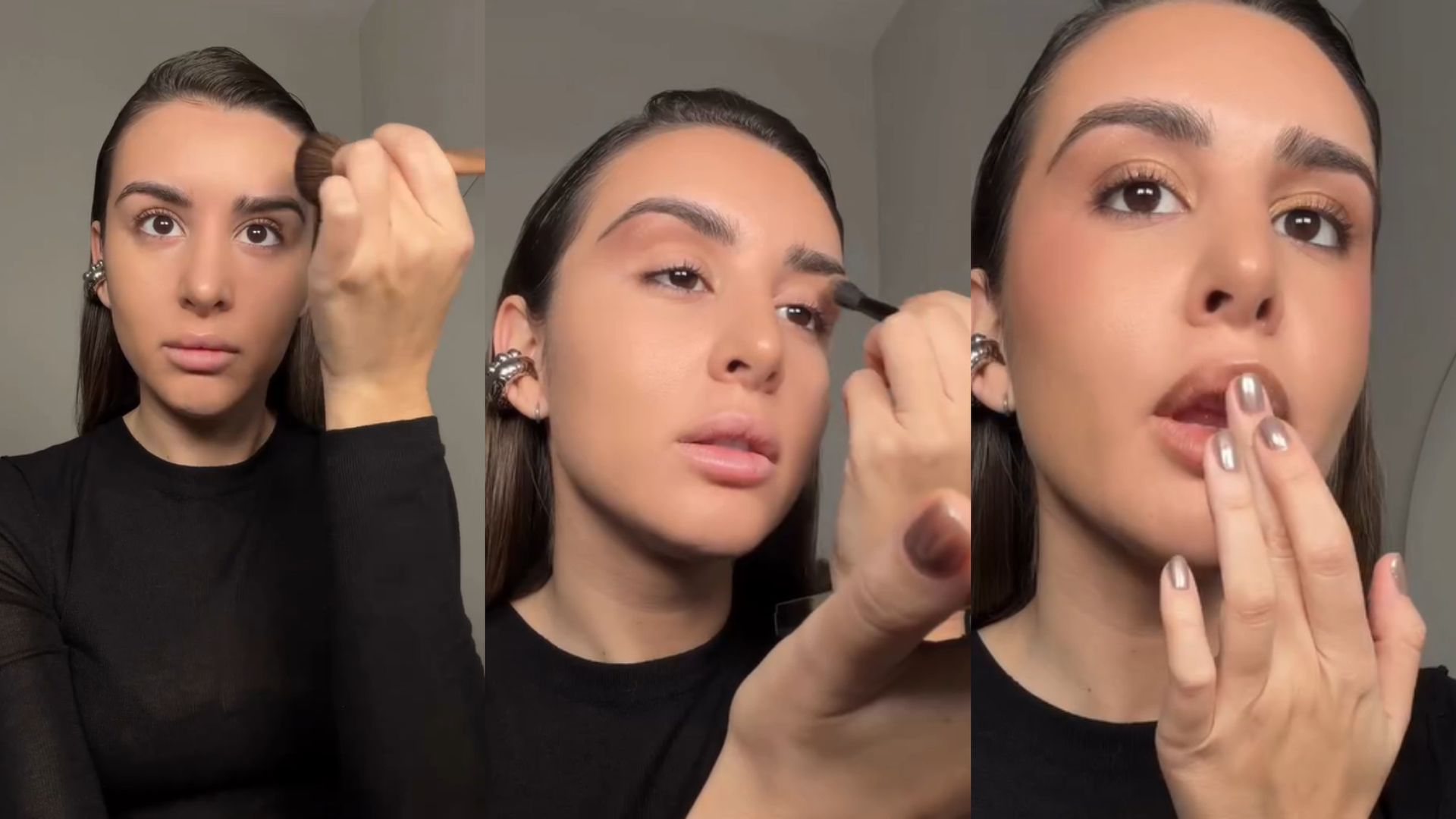 El maquillaje realizado durante el vídeo por Marina García