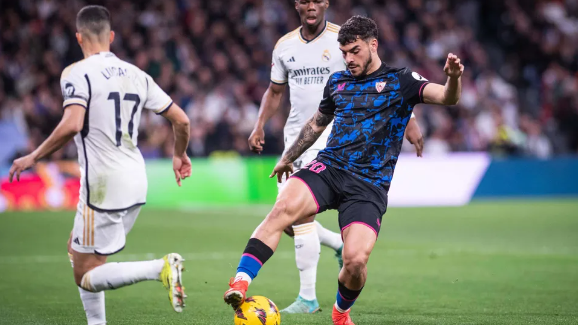 Isaac Romero, en un partido ante el Real Madrid