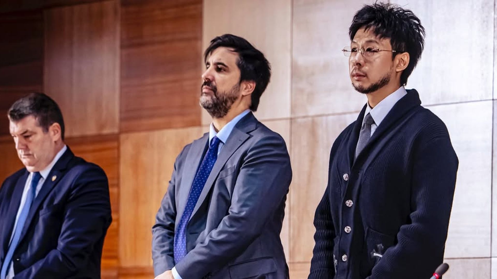 Kiat Lim en la Junta General junto a Javier Solís y Gourlay