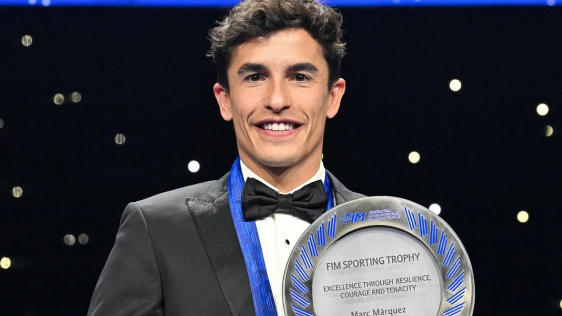 Marc Márquez, en la gala de la FIM