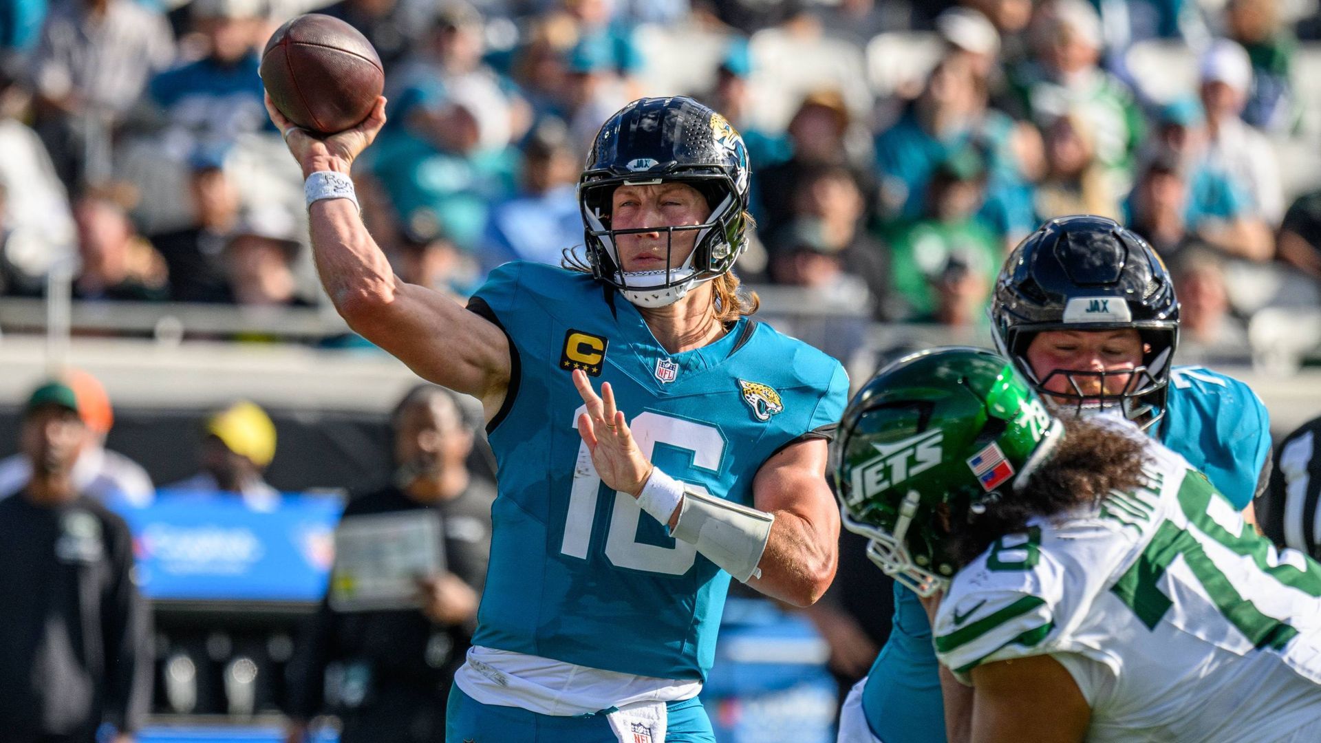 Trevor Lawrence, en un partido de los Jaguars Trevor Lawrence, en un partido de los Jaguars