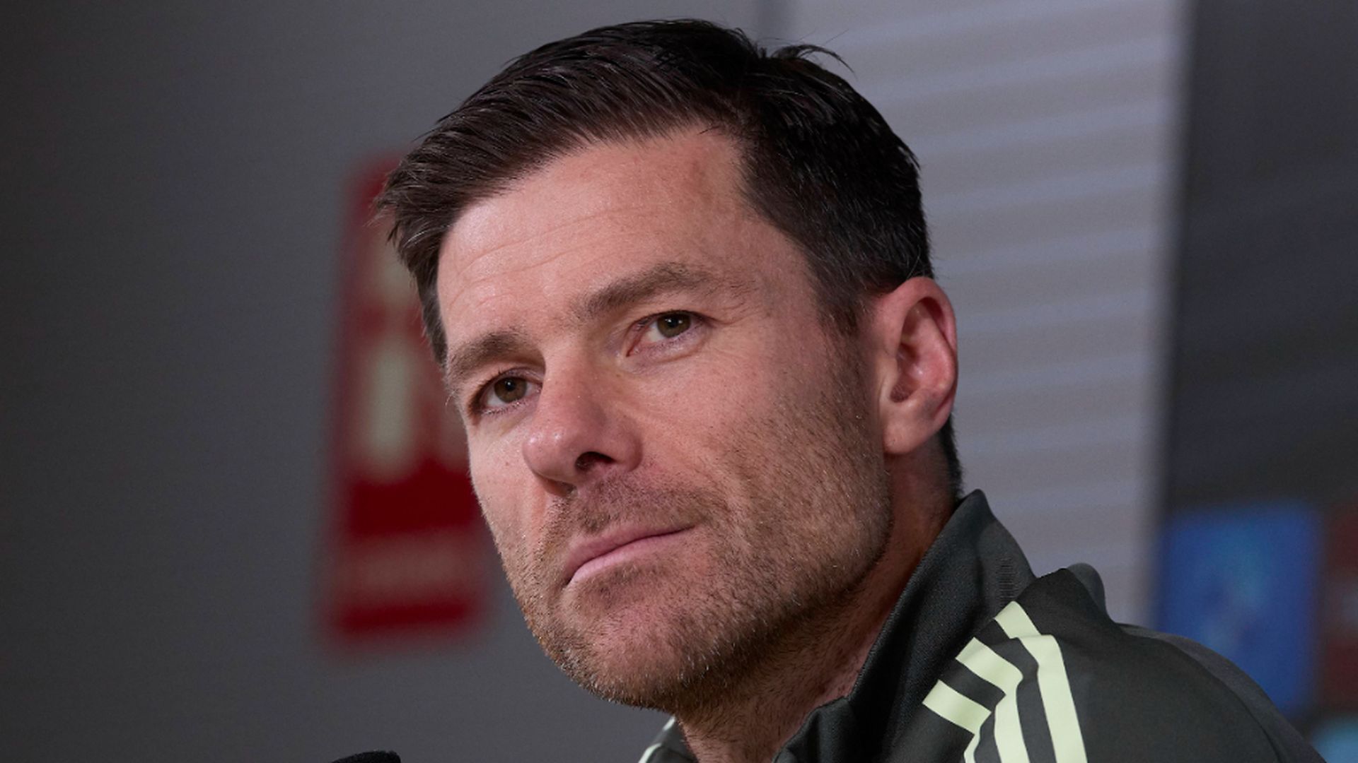 Xabi Alonso, durante una rueda de prensa del Real Madrid Xabi Alonso, durante una rueda de prensa del Real Madrid