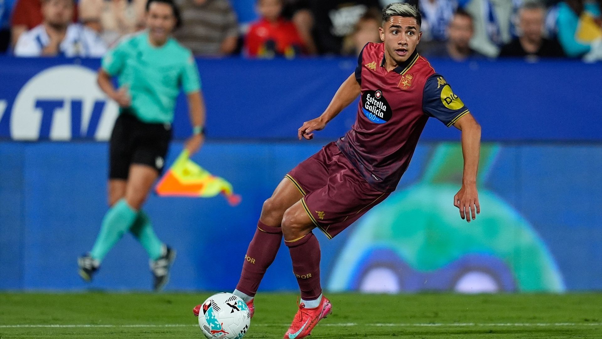 Yeremay Hernández, en un partido del Dépor