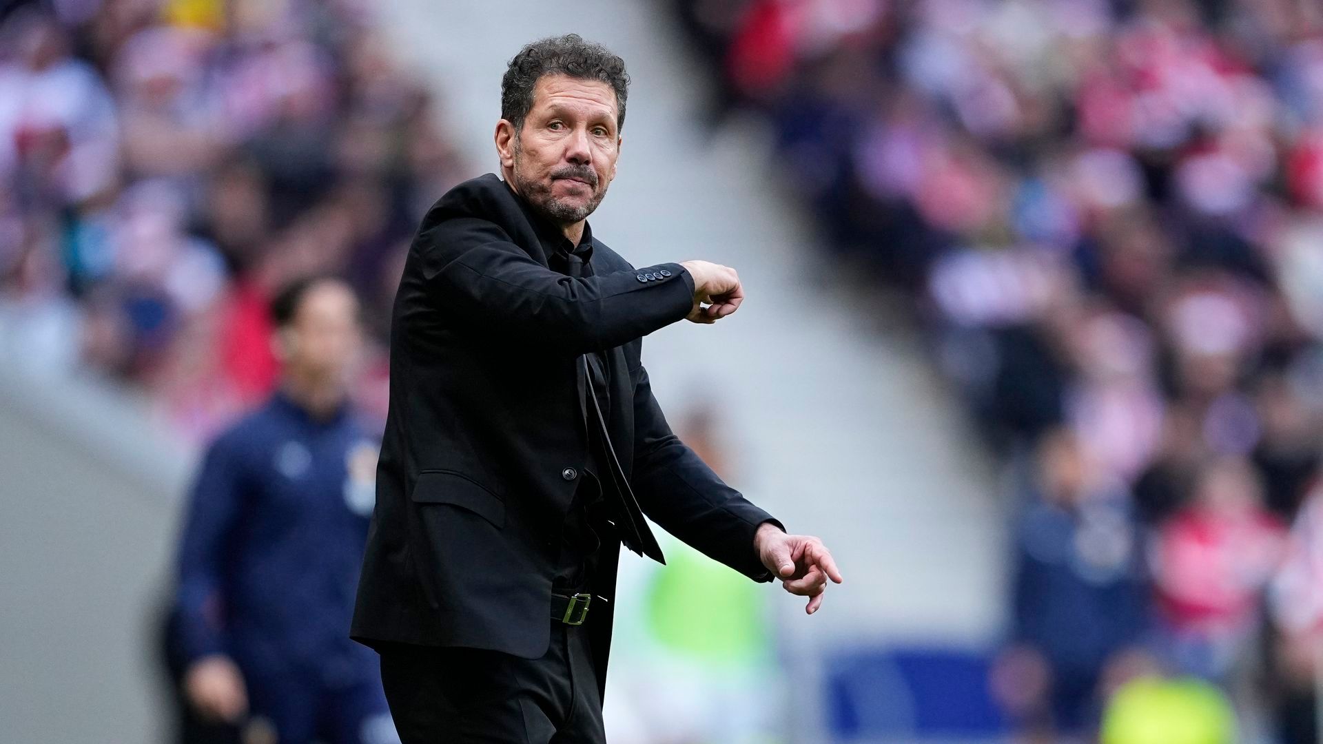Diego Pablo Simeone durante un partido del Atlético de Madrid