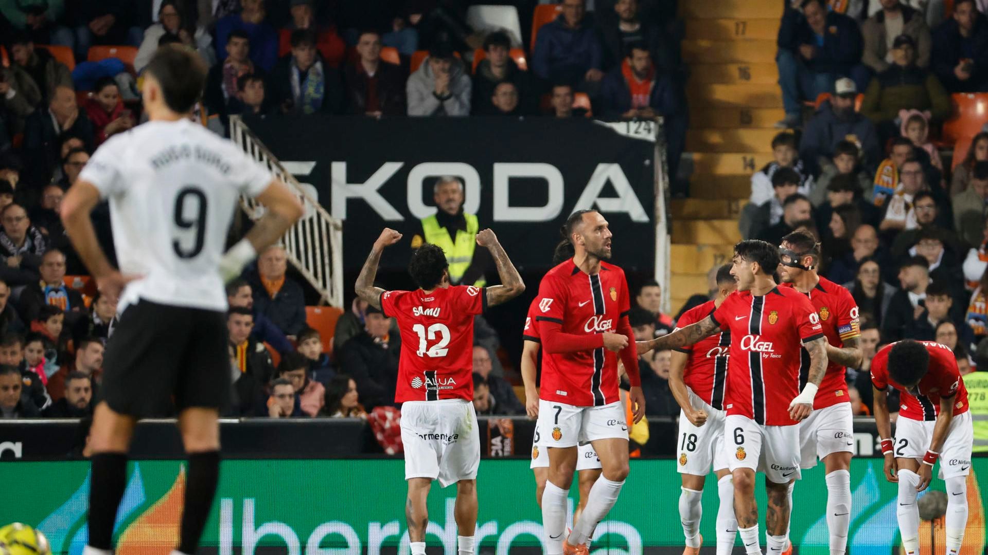 Gol de Samú en Mestalla