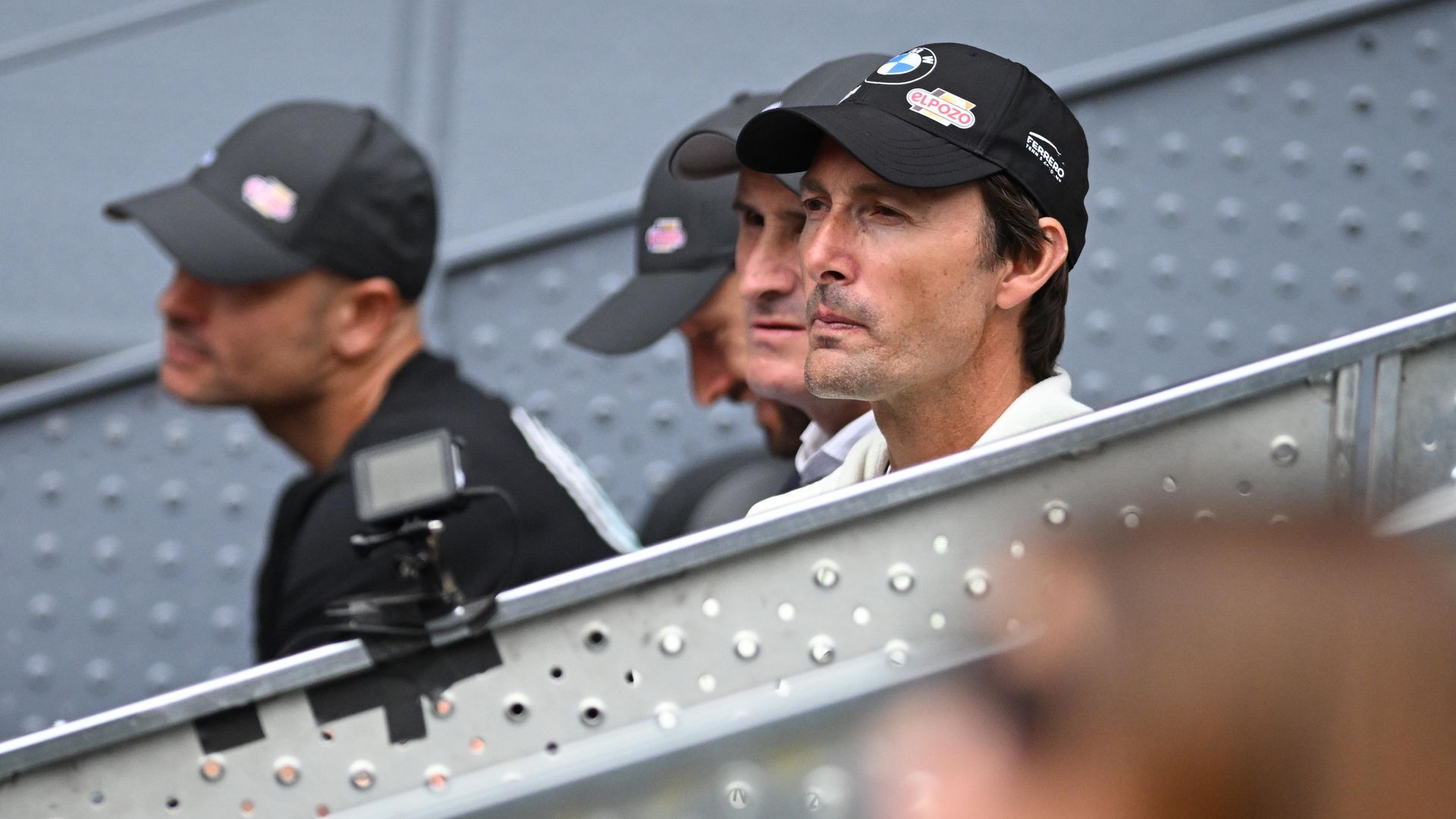 Juan Carlos Ferrero durante un partido de Carlos Alcaraz en el Mutua Madrid Open