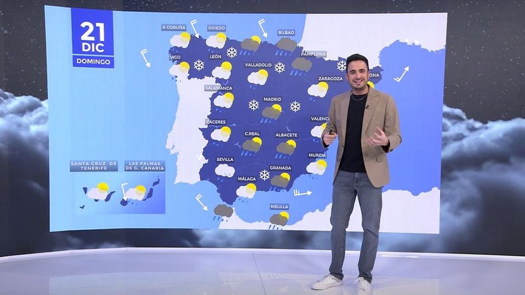 El invierno irrumpe este domingo en España: lluvias, nieve y un fuerte descenso de las temperaturas en 14 provincias