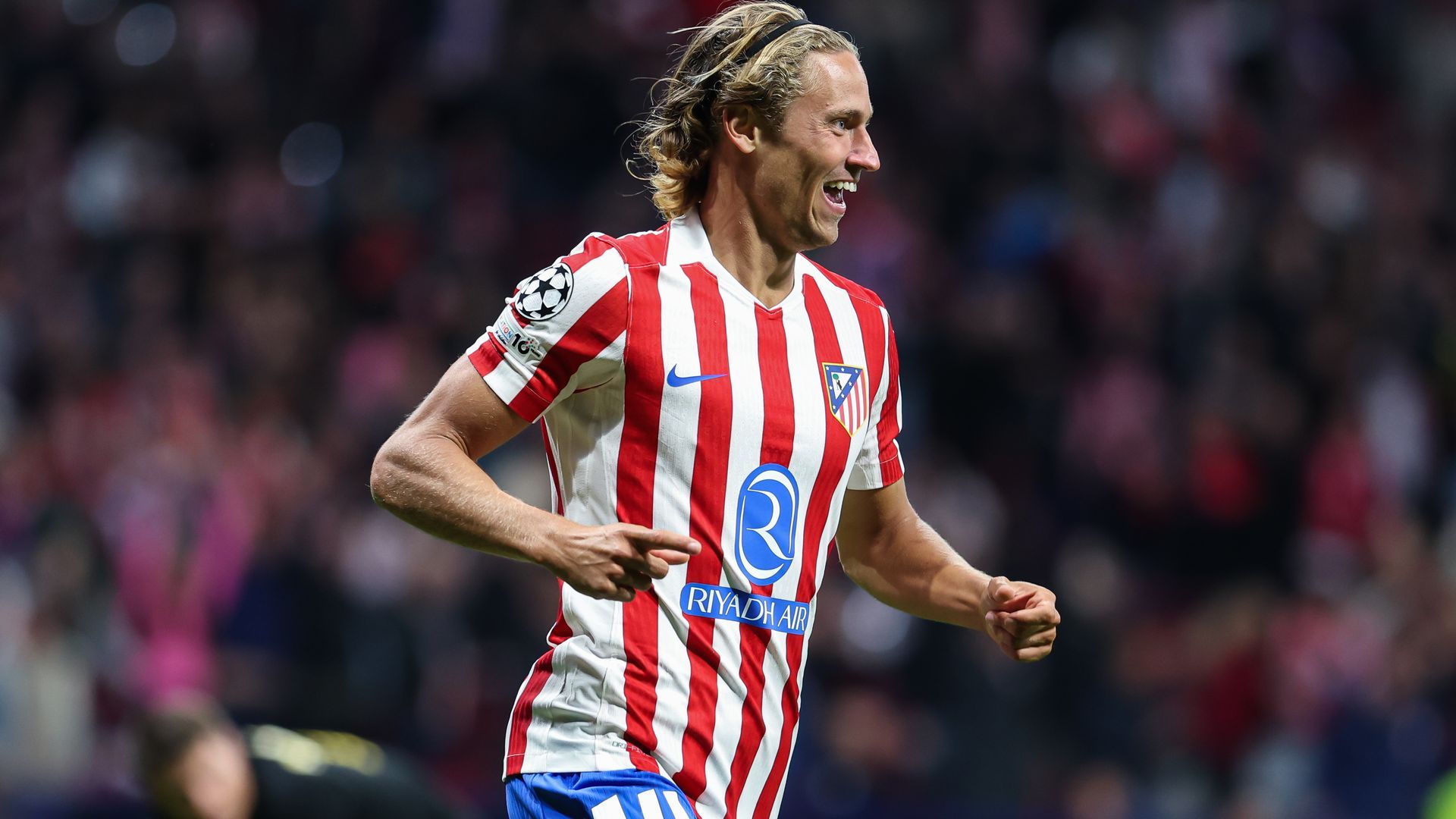 Marcos Llorente celebrando un gol con el Atlético de Madrid