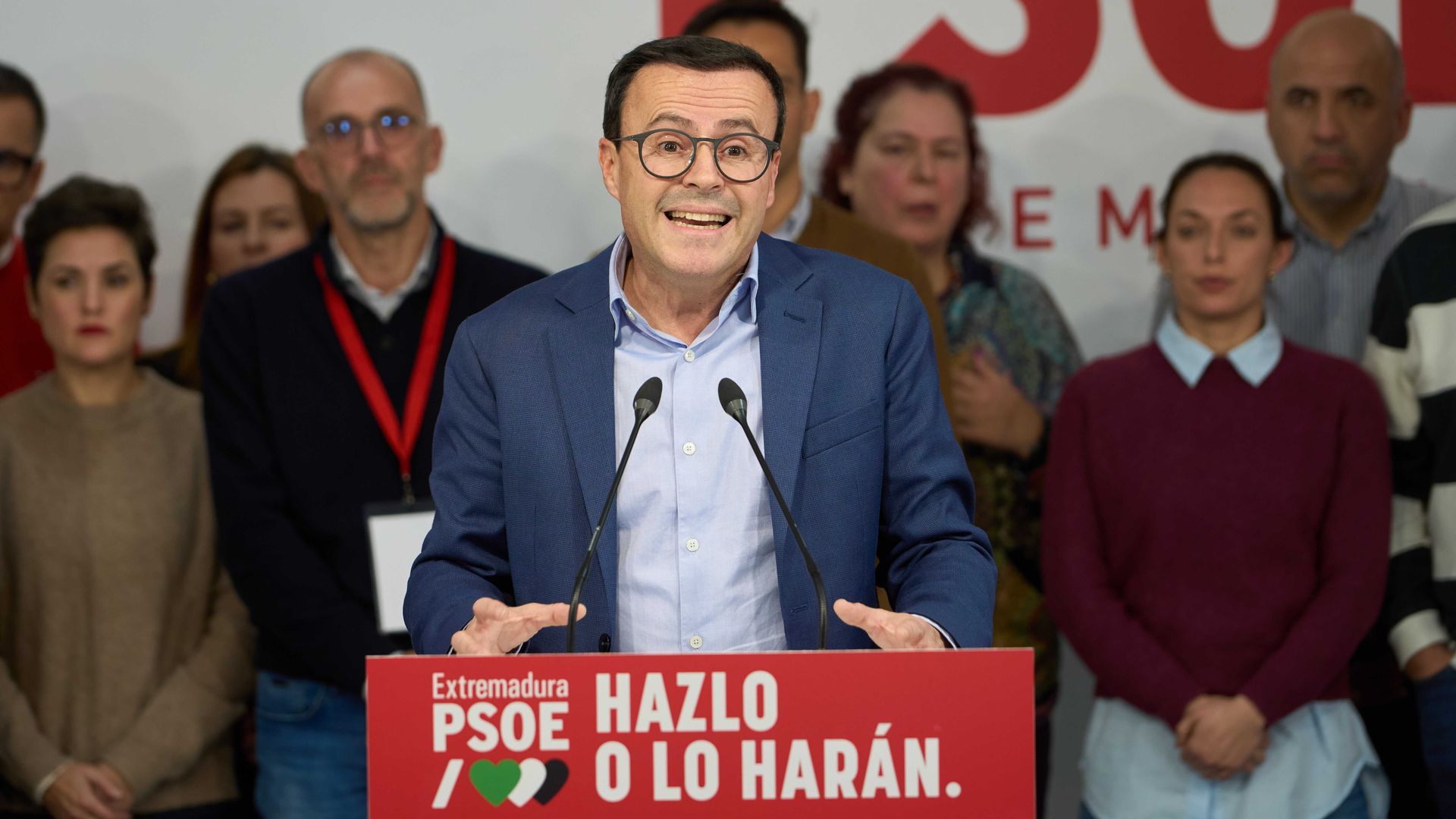 El secretario general del PSOE extremeño, Miguel Ángel Gallardo