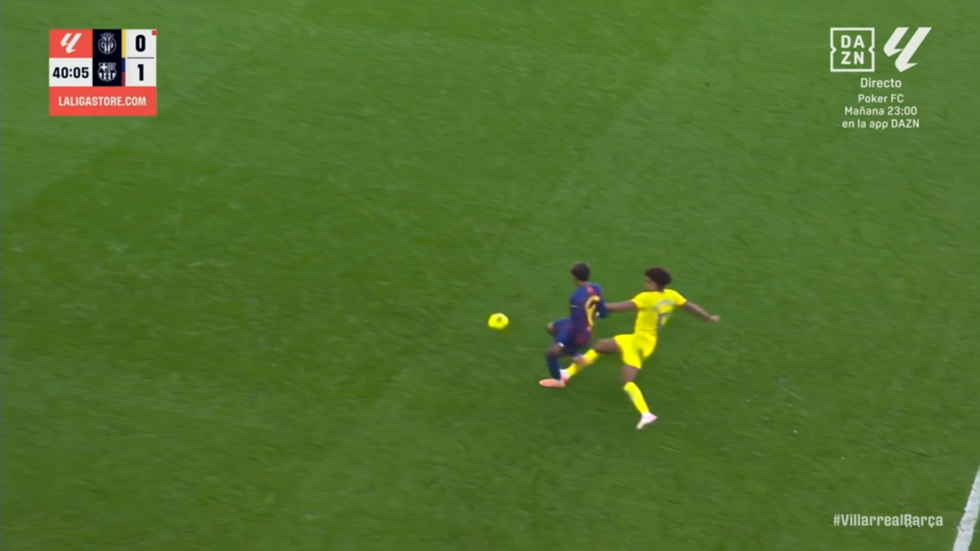 La entrada de Renato Veiga a Lamine Yamal