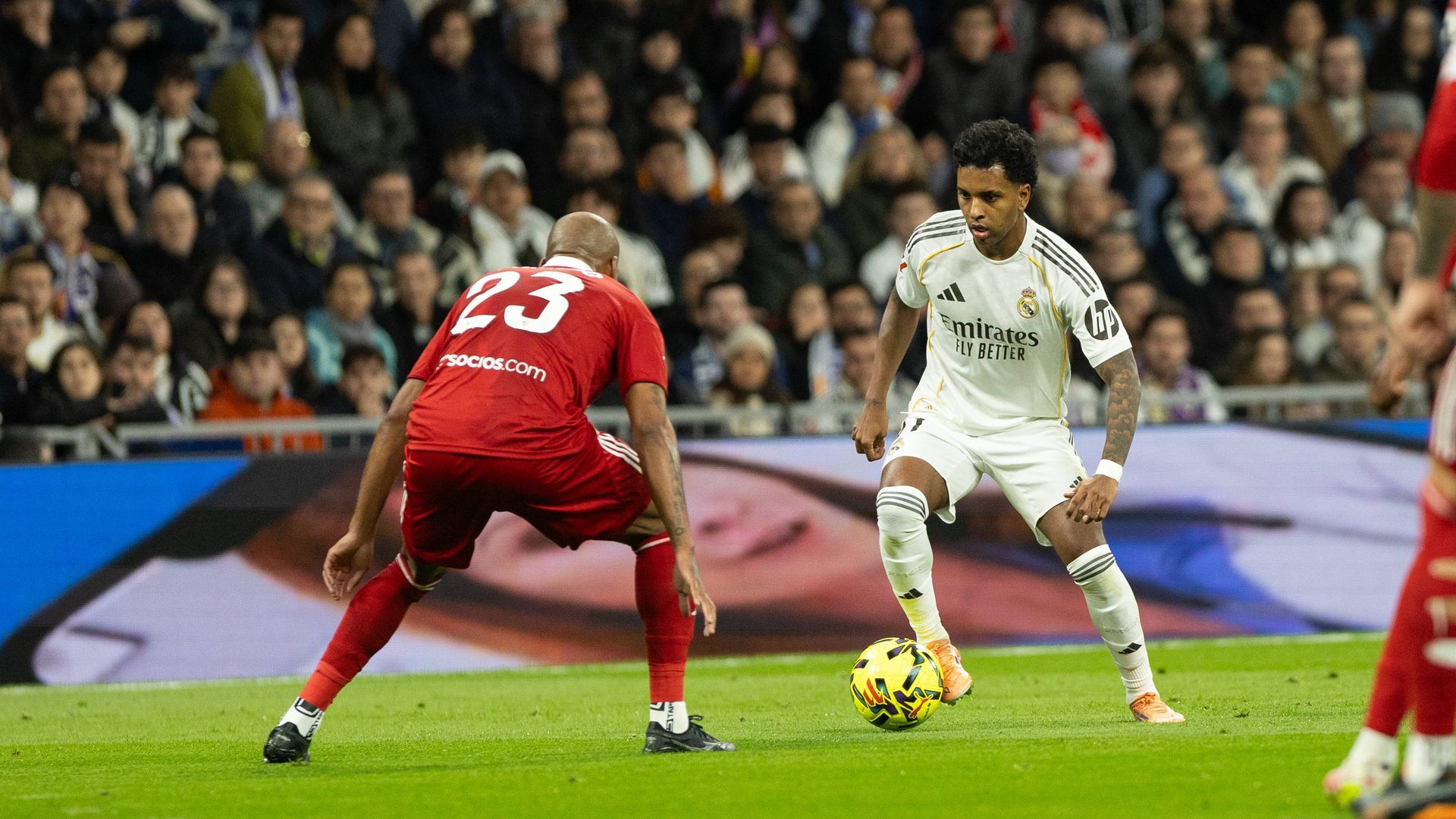 Marcao y Rodrygo en el Real Madrid - Sevilla