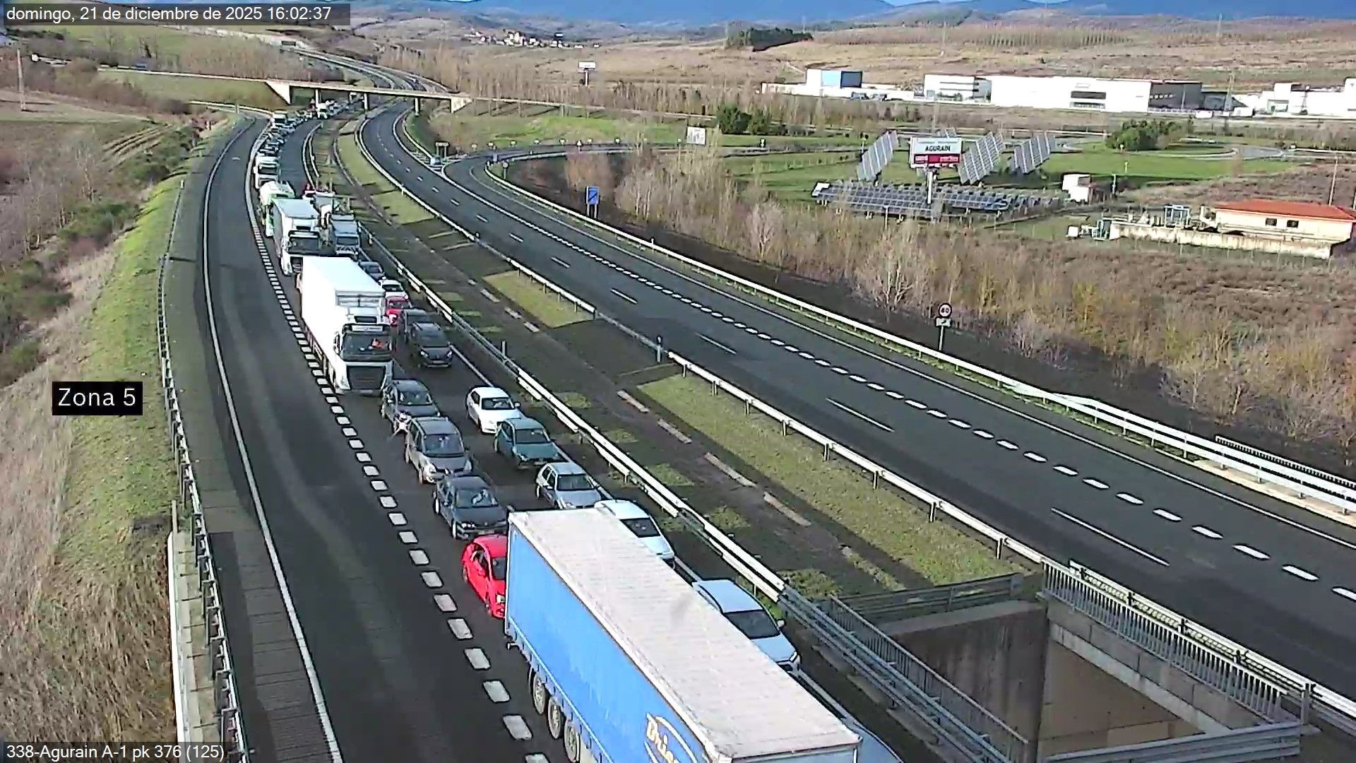 Retenciones por accidente en la A1