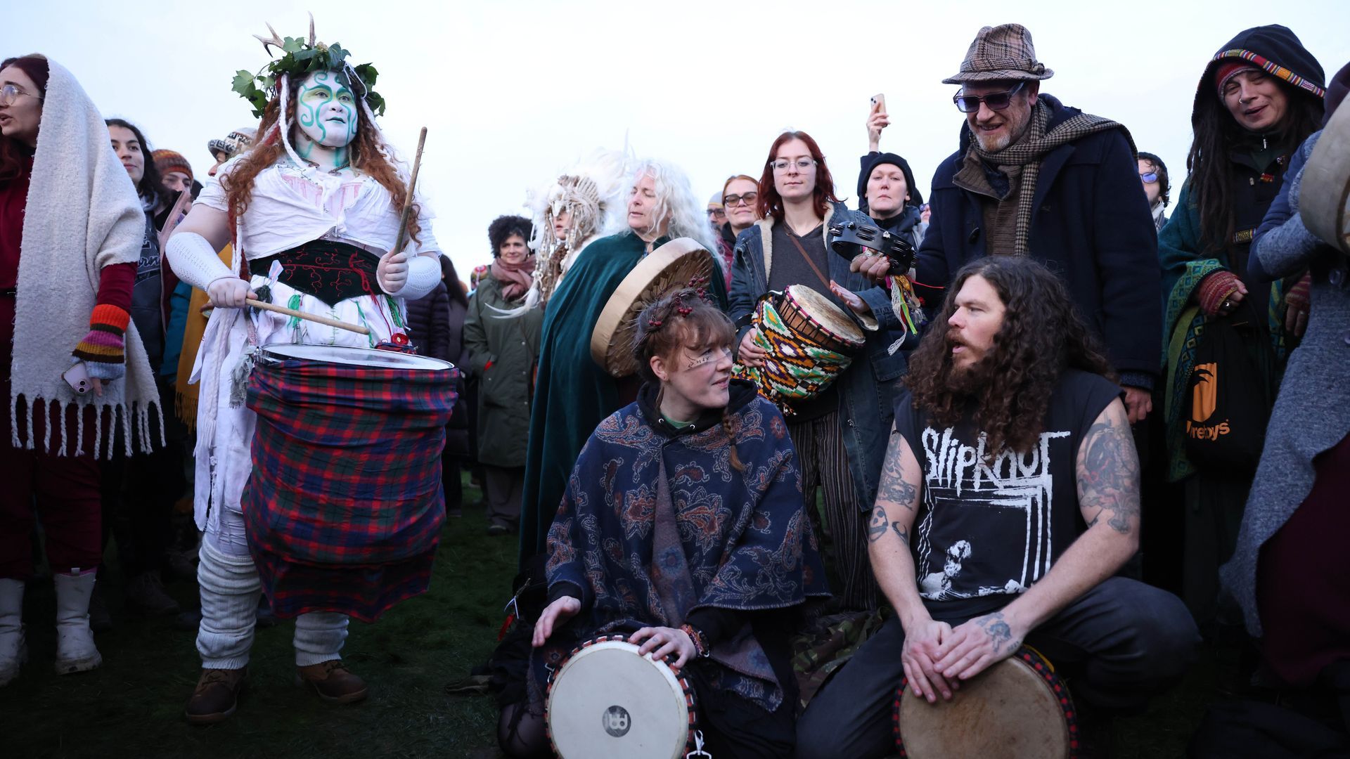 Celebración del solsticio de invierno en Stonehenge