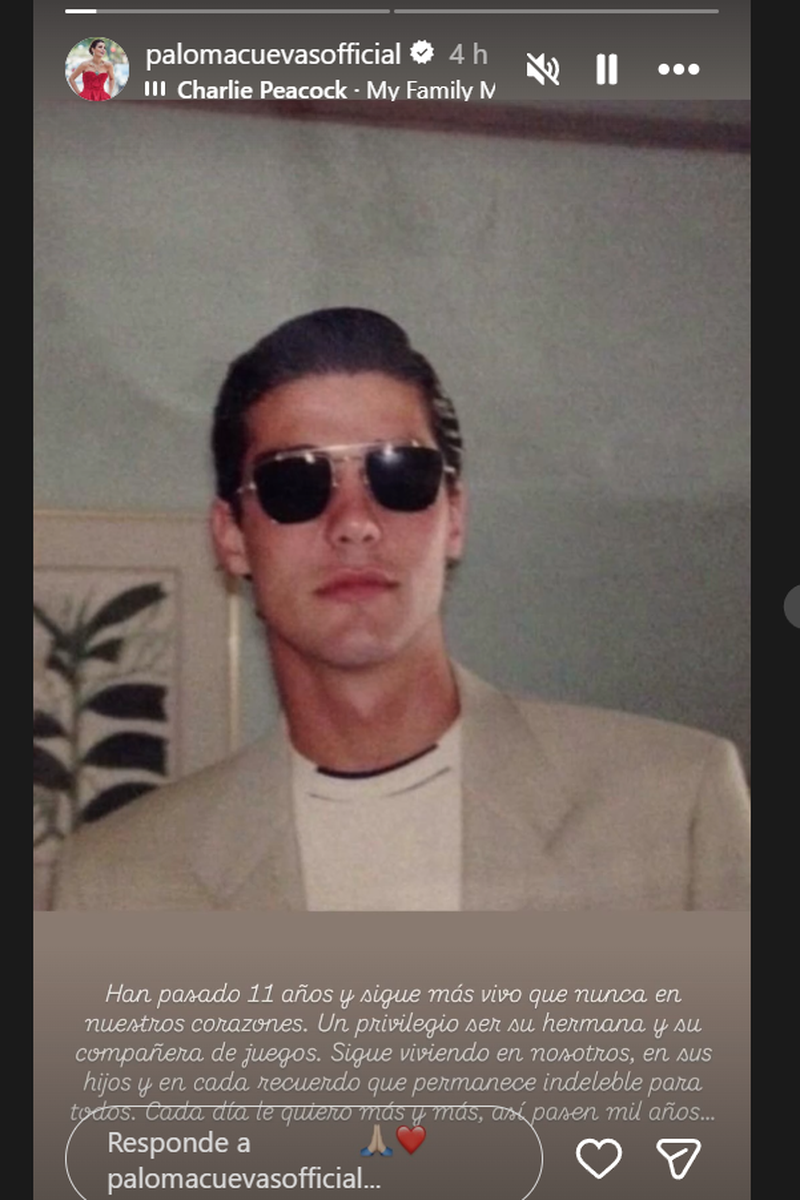 El hermano fallecido de Paloma Cuevas