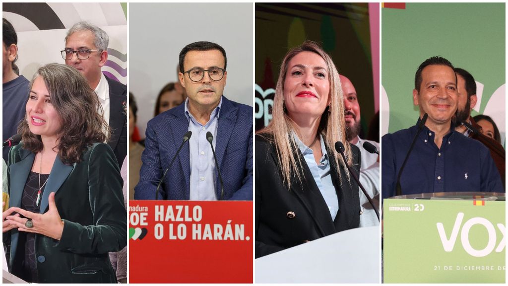 El panorama político tras el 21D en Extremadura: el PP no puede gobernar en solitario, el PSOE se desploma y VOX gana fuerzas