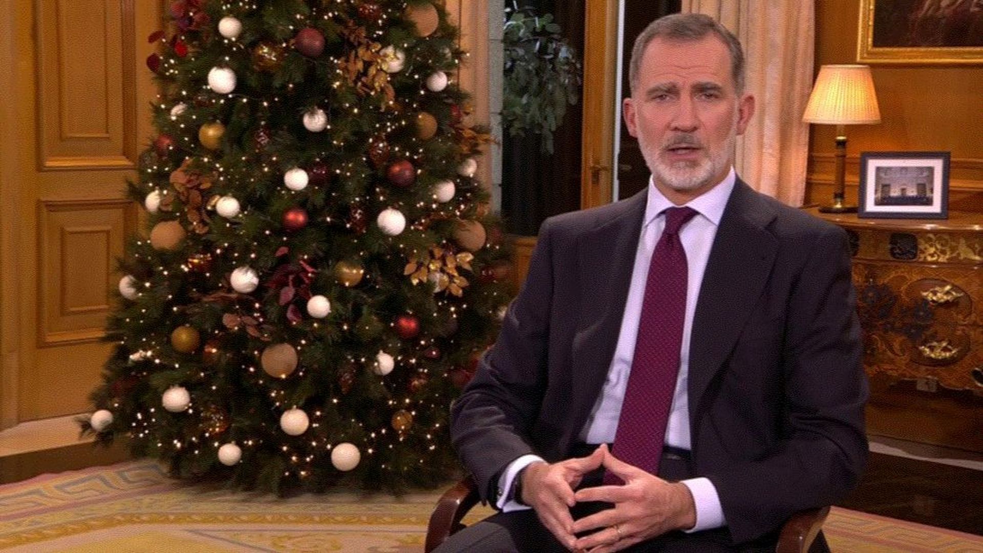Imágenes del discurso del rey Felipe VI en el discurso de Navidad de 2022