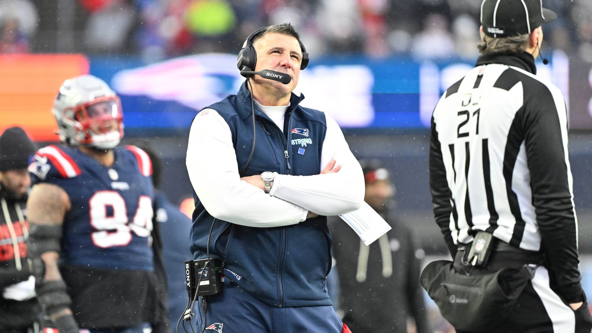 Mike Vrabel, entrenador de los New England Patriots